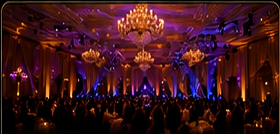 Wedding and corporate event audio visual setup