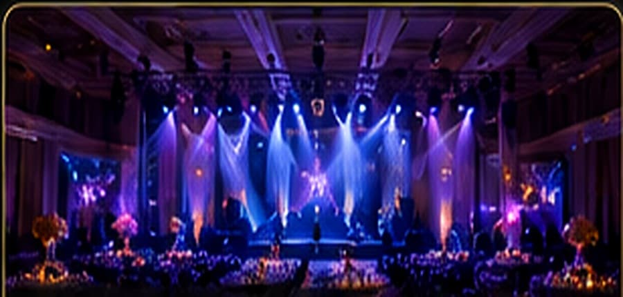 Large event production lighting and sound